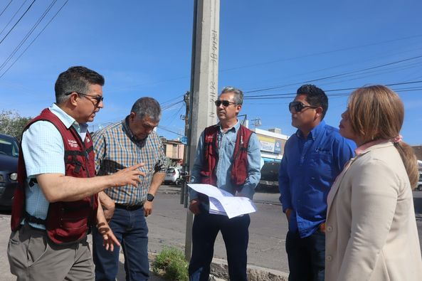 Inician trabajos del drenaje pluvial a la entrada de Nogales