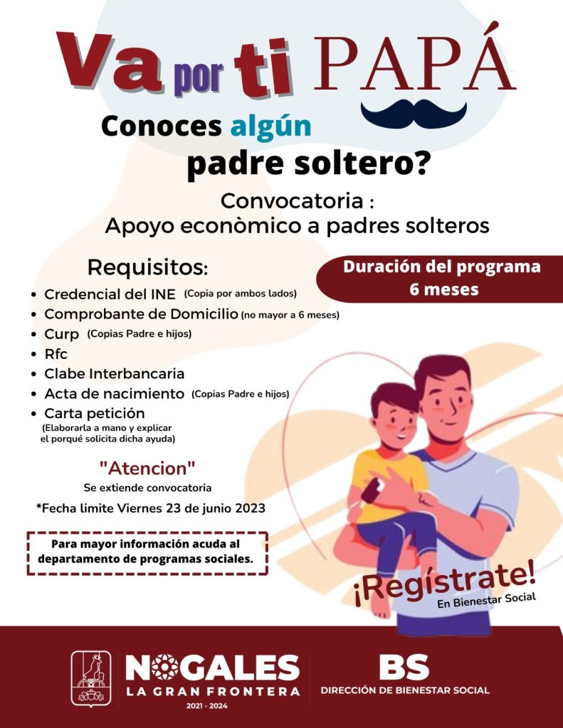 Amplían registro para el Programa Va por ti Papá