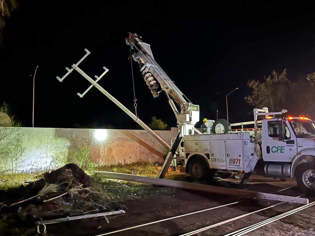 Restablece CFE poco a poco energía eléctrica en Guaymas y Empalme