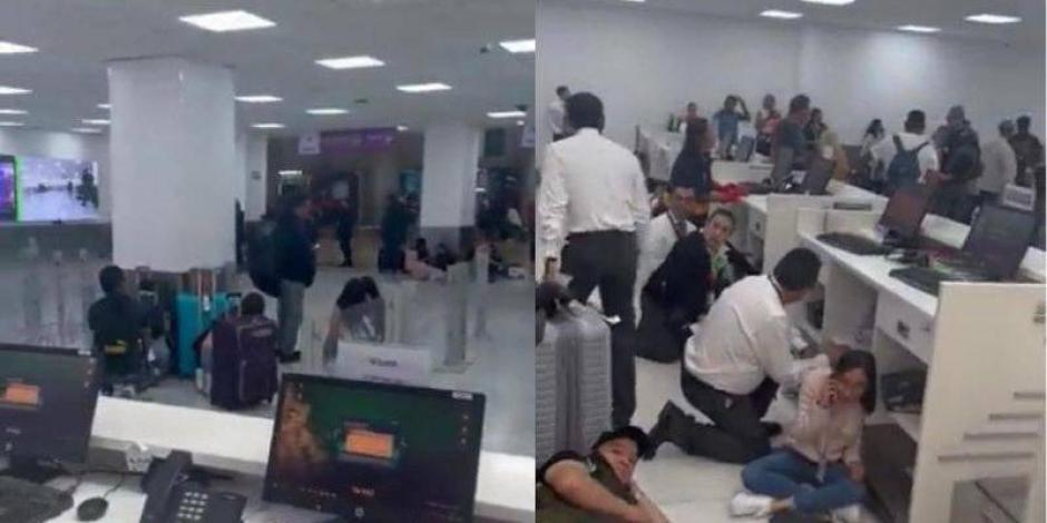 Balacera en el aeropuerto de la Ciudad de México causa pánico, hay un policía herido y un detenido