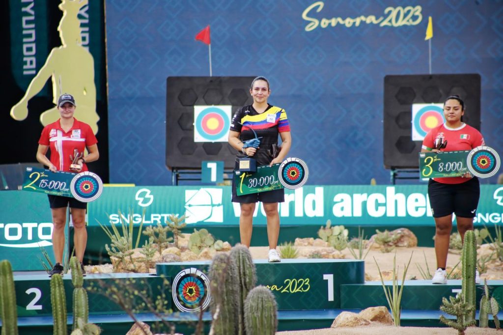 Inicia México con bronce en femenil compuesto en Mundial de Tiro con Arco en Sonora