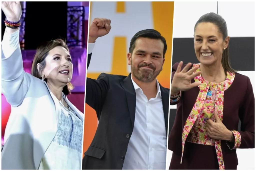 El y las candidatas abordaron el tema de seguridad y violencia de manera distinta en el arranque de las campañas