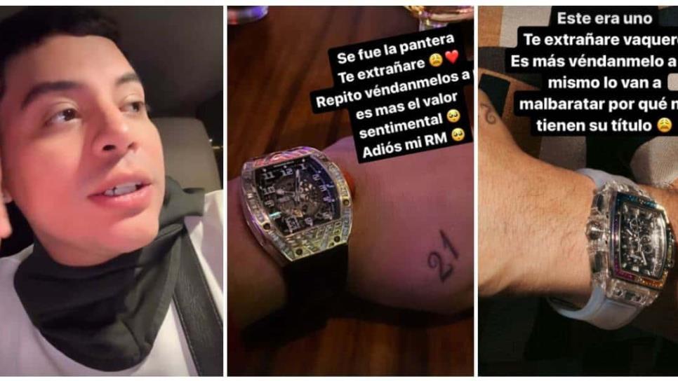 Eduin Caz, denunció el robo de joyas y relojes de lujo, cuyos precios superan el millón de pesos mexicanos